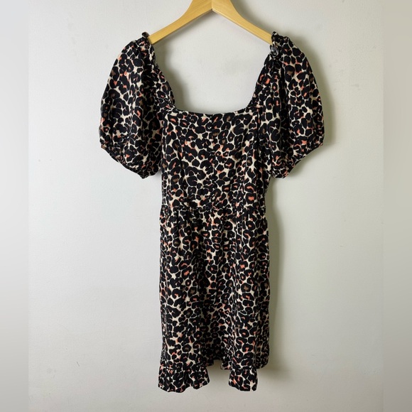 Who What Wear animal print linen blend dress size medium - Picture 1 of 6